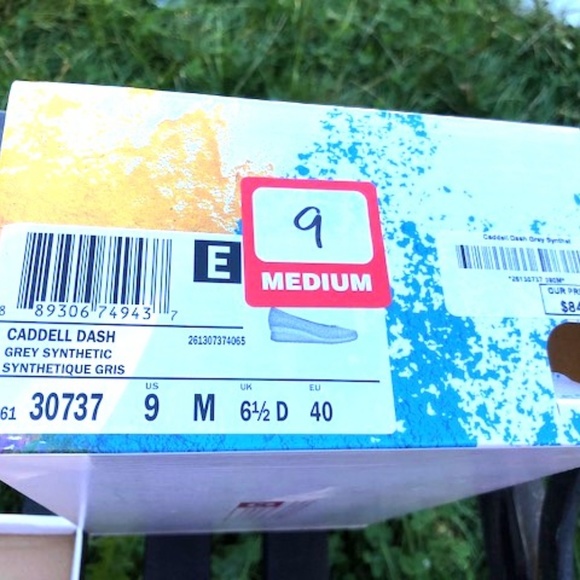 CLARKS 🆕  9 MEDIUM GREY Caddell Dash Wedge Pump in original box - Picture 7 of 11